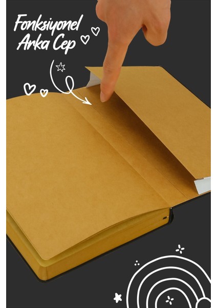 Bujo Kraft Keten Defter 96 Yaprak A5 150 Gr. Kraft Çizgili fırsatları