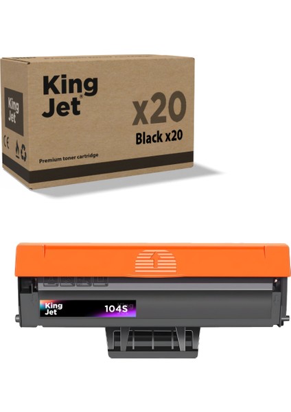 Kingjet® MLT-D104S 20'li Paket - Samsung Uyumlu Çipli Muadil Toner