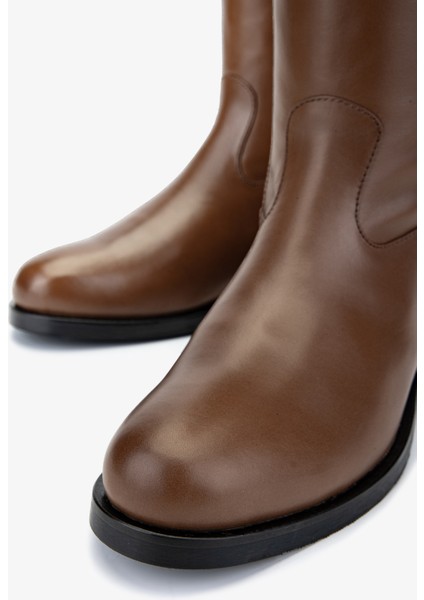 Kadın Taba Deri Casual Çizme 33 28539 Bn Czm SK24-25 Taba Dr modelleri