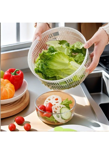 4 Renk Salata Kurutma Makinesi Drenaj Sepeti Kurutucu (5l) (Yurt Dışından)