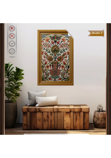Statik Tutunma Özellikli Tablo - Poster Çini (Model- 2) 65 cm x 100 cm 10