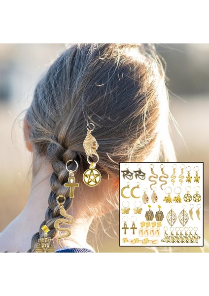 40 Adet Mücevher Örgüler Saç Tokaları Dreadlocks Saç Manşetleri Ayarlanabilir (Yurt Dışından) fiyatları