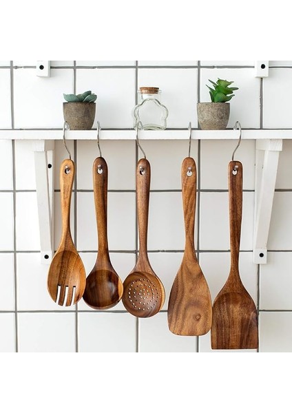 5 Parça Ahşap Pişirme Mutfak Servis Gereçleri Seti (Yurt Dışından) modelleri
