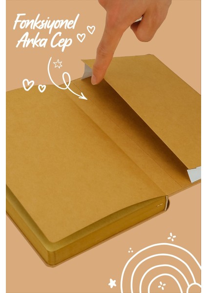 Bujo Kraft Keten Defter 96 Yaprak A5 150 Gr. Kraft Çizgili modelleri
