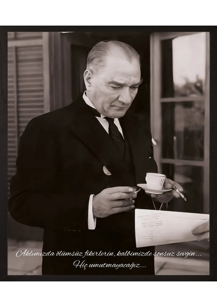 Statik Tutunma Özellikli Tablo - Poster Atatürk (Model- 2) 100 cm x 120 cm 10