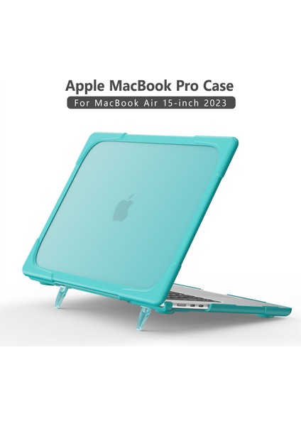 Macbook Air 15 Inç (2023) M2 A2941/(2024) A3114 M3 Stand Tasarımı Dizüstü Bilgisayar Çizilmez Sert Pc Kapağı-Bebek Mavisi Için Laptop Çantası (Yurt Dışından)