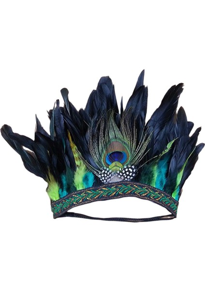 Parti Için Dekoratif Hint Fascinator Başlık, Şkinler Yeşil (Yurt Dışından) fiyatları