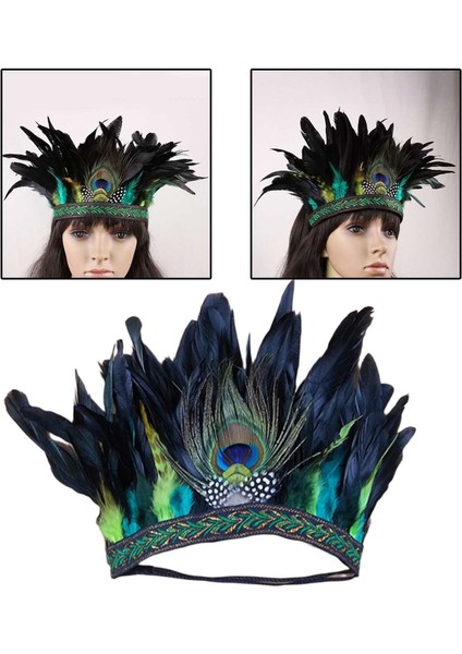 Parti Için Dekoratif Hint Fascinator Başlık, Şkinler Yeşil (Yurt Dışından) modelleri