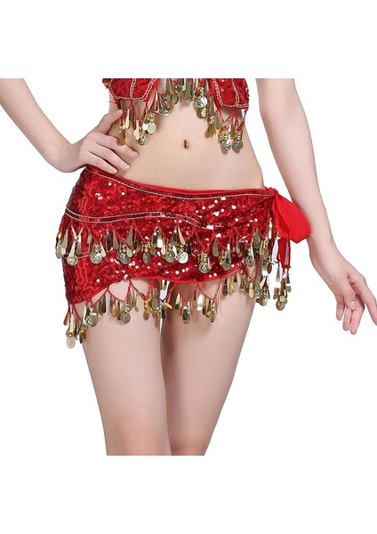Dansı Kalça Eşarbı Dans Püskül Kırmızı (Yurt Dışından)