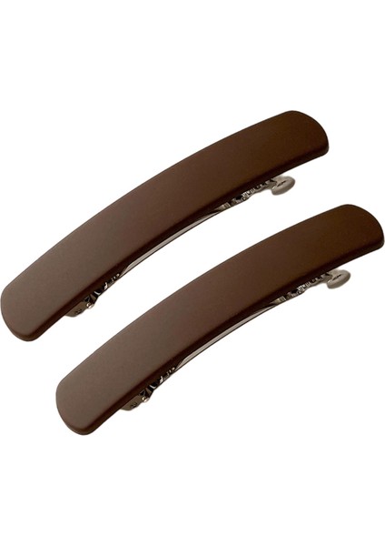 Kadınlar Için 2x Saç Tokaları Basit Saç Aksesuarları Bahar Fransız Saç Tokaları Kahve Rengi (Yurt Dışından) modelleri