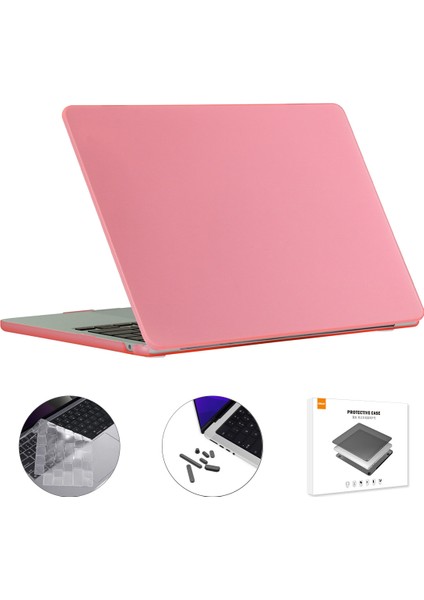MacBook Air 13 Inç (2024) A2681 (M2)/A3113 (M3)/(2022) Kılıf Tpu Klavye Filmi Anti-Toz Fişleri-Pembe (Yurt Dışından)