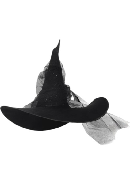 Gece Kulübü Sahne Performansı Temalı Parti Için Cadılar Bayramı Cadı Şapkası Geniş Kenarlı (Yurt Dışından)