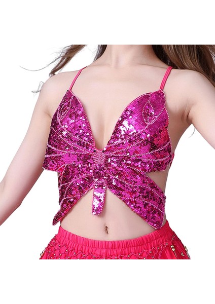 Kadın Simli Dansı Sütyen Askılı Latin Kırmızı (Yurt Dışından) fırsatları