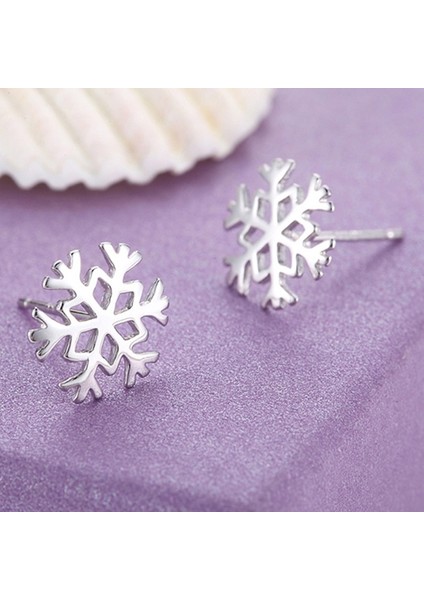 Yeni Kore Favori Gümüş Kar Tanesi Küpe Claristmas (Yurt Dışından) indirimleri