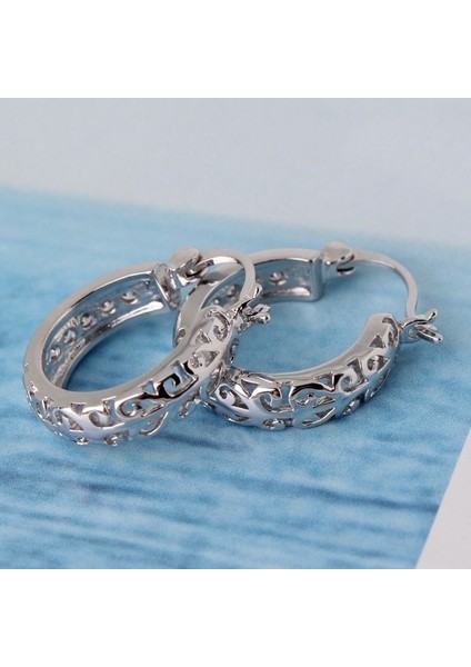 Mor Tarzı Yeni Gelen Gümüş Beyaz Safirli Şık Kadın Huggie Küpe (Yurt Dışından) modelleri