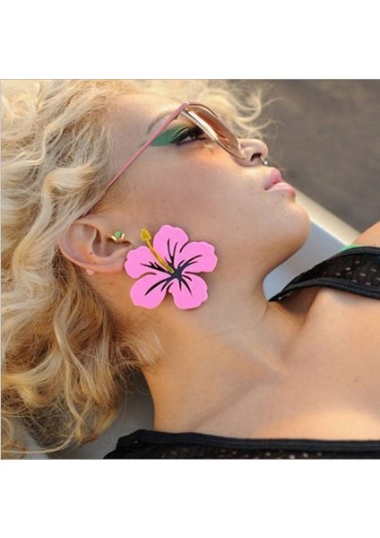 Pembe Tarzı 1 Çift Hip-Hop Punk Rock Abartılı Popüler Moda Sıcak Büyük Oversize Kulüp Kıyafet Küpeleri (Yurt Dışından)