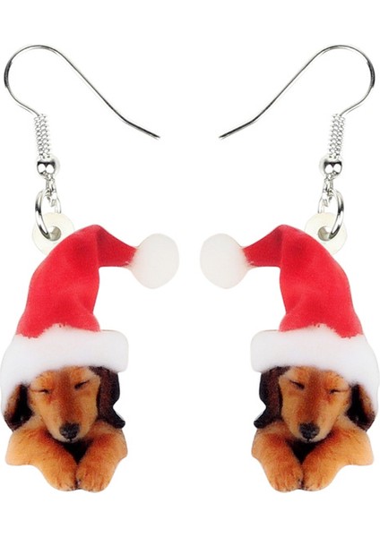 Kadın Kızlar Gençler Için Akrilik Noel Karikatür Dachshund Köpek Yavrusu Küpe Asılı Hayvan Takı Hediye Aksesuarları (Yurt Dışından) fiyatları