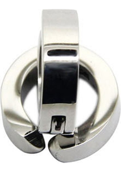 Gümüş Tarzı 1 Çift Moda Titanyum Çelik Manyetik Kulak Klipsi Deliksiz Küpe Erkek Kadın Için (Yurt Dışından)