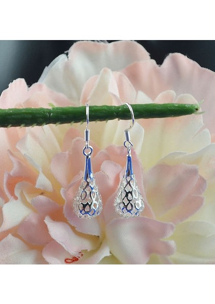 Şık Gümüş Moda Avize Sallantılı Küpe Damlası (Yurt Dışından) fırsatları