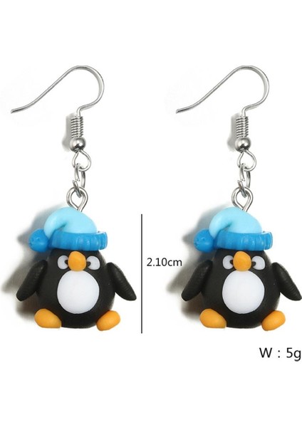 1 Çift Moda El Yapımı Takı Küpe Kanca Noel Küpesi Penguen Desenli Kulak Iğnesi Polimer Kil (Yurt Dışından) modelleri