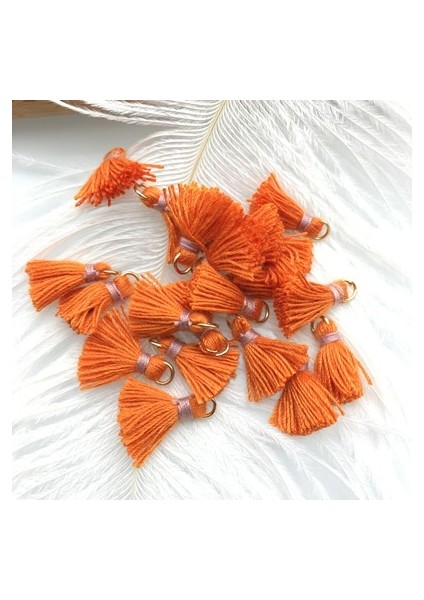 19 - Turuncu Püskül Ince Pamuk Fırça Küpe Aksesuarları - Mücevher Aksesuarları, Mücevher Buluntu, Kendin Yap Mücevher Buluntu (Yurt Dışından)