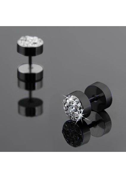 Altın Tarzı 1 Çift Cinsiyet Farketmeyen Erkeklerin Barbell Punk Paslanmaz Çelik Kristal Punk Küpe Küpeler - E-Ticaret Için Türkçe Başlık (Yurt Dışından) fiyatları
