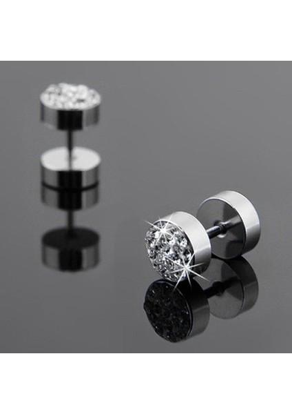 Altın Tarzı 1 Çift Cinsiyet Farketmeyen Erkeklerin Barbell Punk Paslanmaz Çelik Kristal Punk Küpe Küpeler - E-Ticaret Için Türkçe Başlık (Yurt Dışından) modelleri