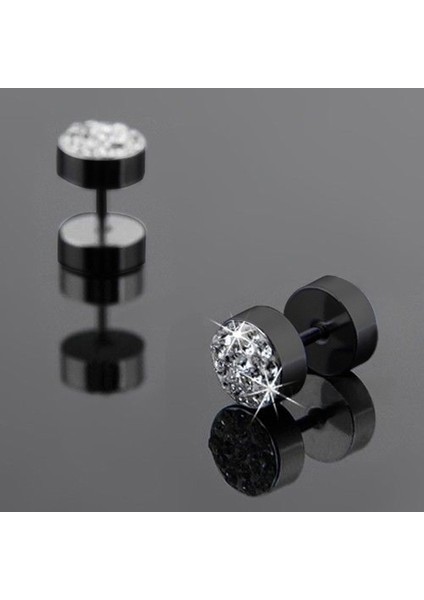 Altın Tarzı 1 Çift Cinsiyet Farketmeyen Erkeklerin Barbell Punk Paslanmaz Çelik Kristal Punk Küpe Küpeler - E-Ticaret Için Türkçe Başlık (Yurt Dışından) fırsatları