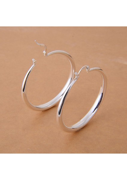 Altın Tarzı Moda Takı Yeni Gümüş Halka Küpe N-144 (Yurt Dışından) fiyatları