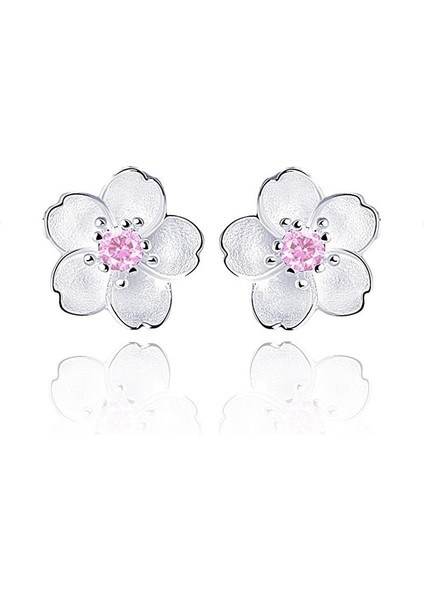 Pembe Tarzı Yeni Kadın Bayan Küpe Zarif Gümüş Küpe Küpe 3 Renk - Çift (Yurt Dışından)