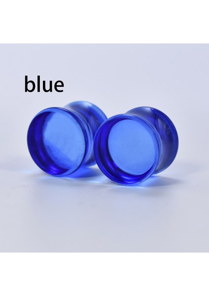 Mavi Stil 16 mm 1 Çift Renkli Akrilik Kulak Tünelleri Ölçü Kulak Genişletici Fişler Genişletici Küpe Delme Ölçüleri Için Fişler (Yurt Dışından)