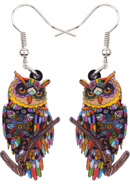 Siyah Stil Kadın Kız Çocuklar Için Yeni Moda Sevimli Hayvan Takı Aksesuarları Hediye Akrilik Baykuş Kuş Küpe Düşen Dangle Yeni - (Yurt Dışından) fiyatları