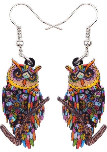 Siyah Stil Kadın Kız Çocuklar Için Yeni Moda Sevimli Hayvan Takı Aksesuarları Hediye Akrilik Baykuş Kuş Küpe Düşen Dangle Yeni - (Yurt Dışından) modelleri