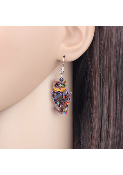 Siyah Stil Kadın Kız Çocuklar Için Yeni Moda Sevimli Hayvan Takı Aksesuarları Hediye Akrilik Baykuş Kuş Küpe Düşen Dangle Yeni - (Yurt Dışından) fırsatları