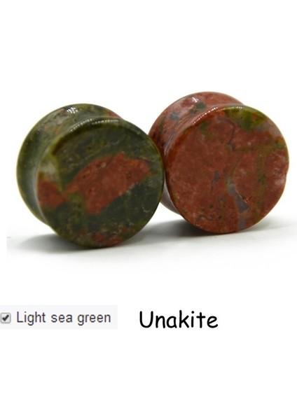 Yeşil-Sarı Tarzı 14 mm 1 Çift Doğal Reiki Taşı Plug Ametist Kulak Genişletici Howlite Obsidyen Çift Flared Tünel Taş Kulak Tıkaçları Kulak Delikleri Gerdirici Vücut Piercing Takıları (Yurt Dışından)