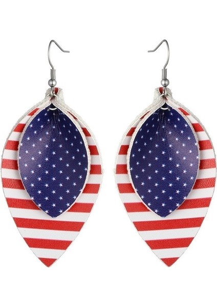 No.10 Boyutu 1 Çift Yeni Kadın Moda Deri Küpe Beyzbol Futbol Küpe Damla Küpe Amerikan Alman Bayrağı Küpe (Yurt Dışından) fırsatları