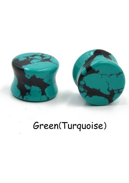 Mavi Stil 12 mm 1 Çift Doğal Reiki Taşı Plug Ametist Kulak Genişletici Howlite Obsidyen Çift Flared Tünel Taş Kulak Tıkaçları Kulak Delikleri Gerdirici Vücut Piercing Takıları (Yurt Dışından) fırsatları