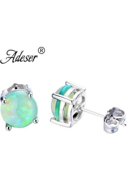 Mavi Stil 6mm Moda Takı Zarif Yuvarlak 5 Renkli Ateş Opal Gümüş Kadın Küpe - Alışveriş Yapmak Için Tıklayın (Yurt Dışından) fırsatları