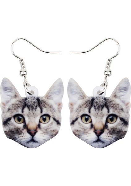Gri Tarzı Kadın Kızlar Gençler Için Akrilik Zarif Siyah Kedi Küpe Dangle Takı Evcil Hayvan Süsler Süsler Şık Parti Aksesuarları Şık Hediye Trend (Yurt Dışından)
