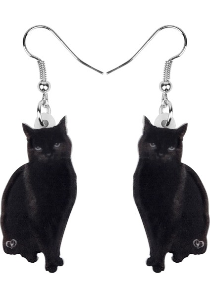 Gri Tarzı Kadın Kızlar Gençler Için Akrilik Zarif Siyah Kedi Küpe Dangle Takı Evcil Hayvan Süsler Süsler Şık Parti Aksesuarları Şık Hediye Trend (Yurt Dışından) fiyatları