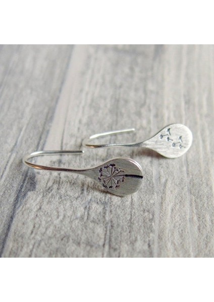 Gümüş Tarzı 1 Çift Basit Vintage Gümüş Karahindiba Küpe Kadınlar Nişan Düğün Takıları Açıklama Küpe (Yurt Dışından) fırsatları