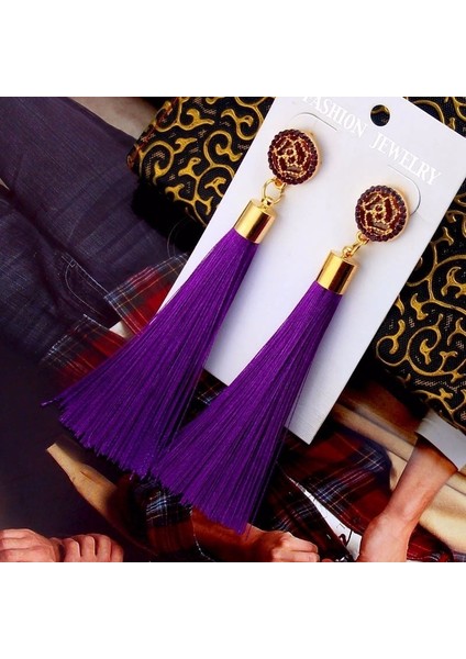 Yeşil Stil Kadınlar Için Bohem Uzun Püskül Asma Küpe Parti Takı Aksesuarı (Yurt Dışından) indirimleri