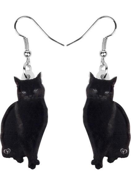 Gri Tarzı Kadın Kızlar Gençler Için Akrilik Zarif Siyah Kedi Küpe Dangle Takı Evcil Hayvan Süsler Süsler Şık Parti Aksesuarları Şık Hediye Trend (Yurt Dışından) modelleri