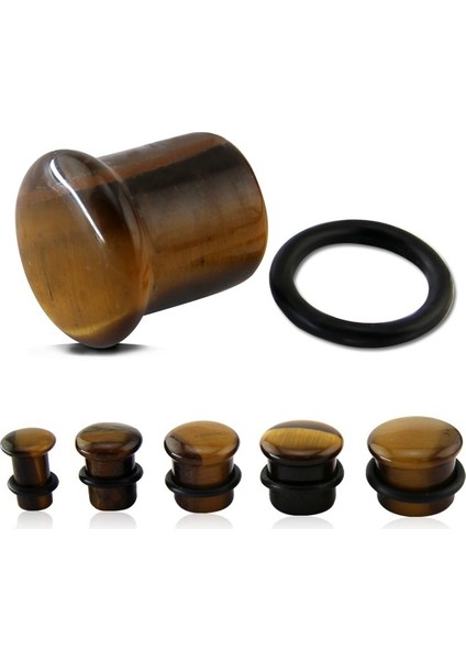 Kahverengi Tarzı 12 mm 6 Renk Seçeneği 5~18MM Doğal Taş Kulak Tıkaçları ve Tüneller Expander O-Yüzük Kulak Genişletme Piercing Vücut Takıları (Yurt Dışından) fırsatları