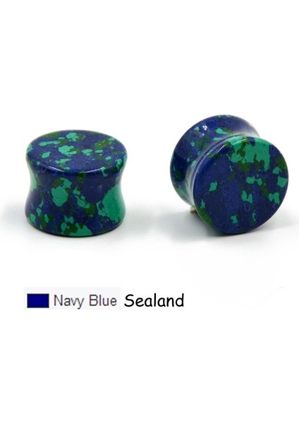 Lacivert Tarzı 8 mm 1 Çift Doğal Reiki Taşı Plug Ametist Kulak Genişletici Howlite Obsidyen Çift Flared Tünel Taş Kulak Tıkaçları Kulak Delikleri Gerdirici Vücut Piercing Takıları (Yurt Dışından)