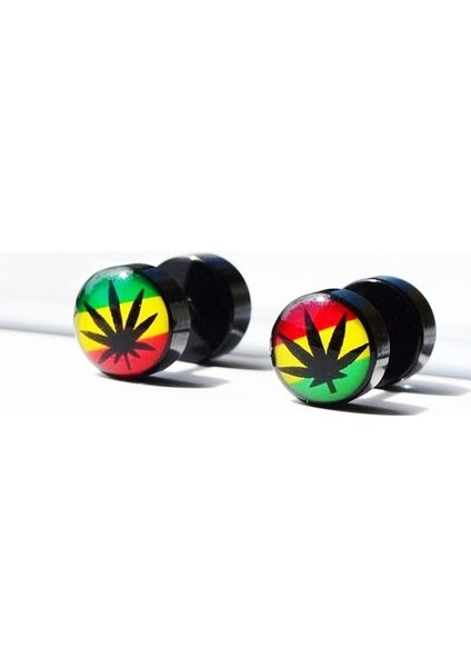 Çok Renkli Stil 1 Çift Bob Marley Kulak Çivisi Küpe Kanada Yaprak Çivisi Piercin Kulak Rasta Kulak Çivisi Raggae Jamaika Tragus Halka Monroe Kulak Kıkırdağı Çivisi Küpe Piercing (Yurt Dışından)