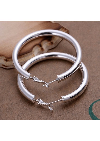 Kadınlar Için Gümüş Yuvarlak 5mm Halka Küpe Moda Takı (Yurt Dışından) fırsatları