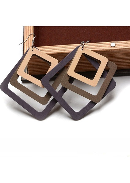 Siyah Stil Yaratıcı Moda Tasarımı Geometrik Reçine Ahşap Küpe Damla Sallantılı Brincos Femme Bijoux Aksesuarlar (Yurt Dışından) fiyatları