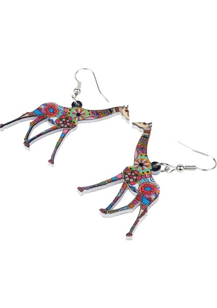 Siyah / Siyah Stil Kadın Kızlar Gençler Için Renkli Afrika Ormanı Zürafa Küpe Düşme Damla Yeni Moda Vahşi Hayvan Takı Şansları Hediye (Yurt Dışından) fırsatları