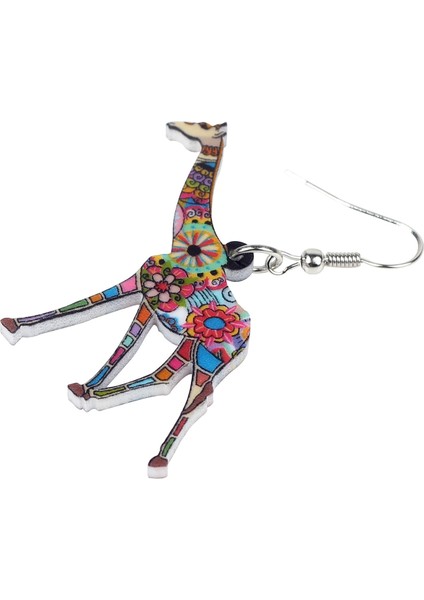 Siyah / Siyah Stil Kadın Kızlar Gençler Için Renkli Afrika Ormanı Zürafa Küpe Düşme Damla Yeni Moda Vahşi Hayvan Takı Şansları Hediye (Yurt Dışından) indirimleri